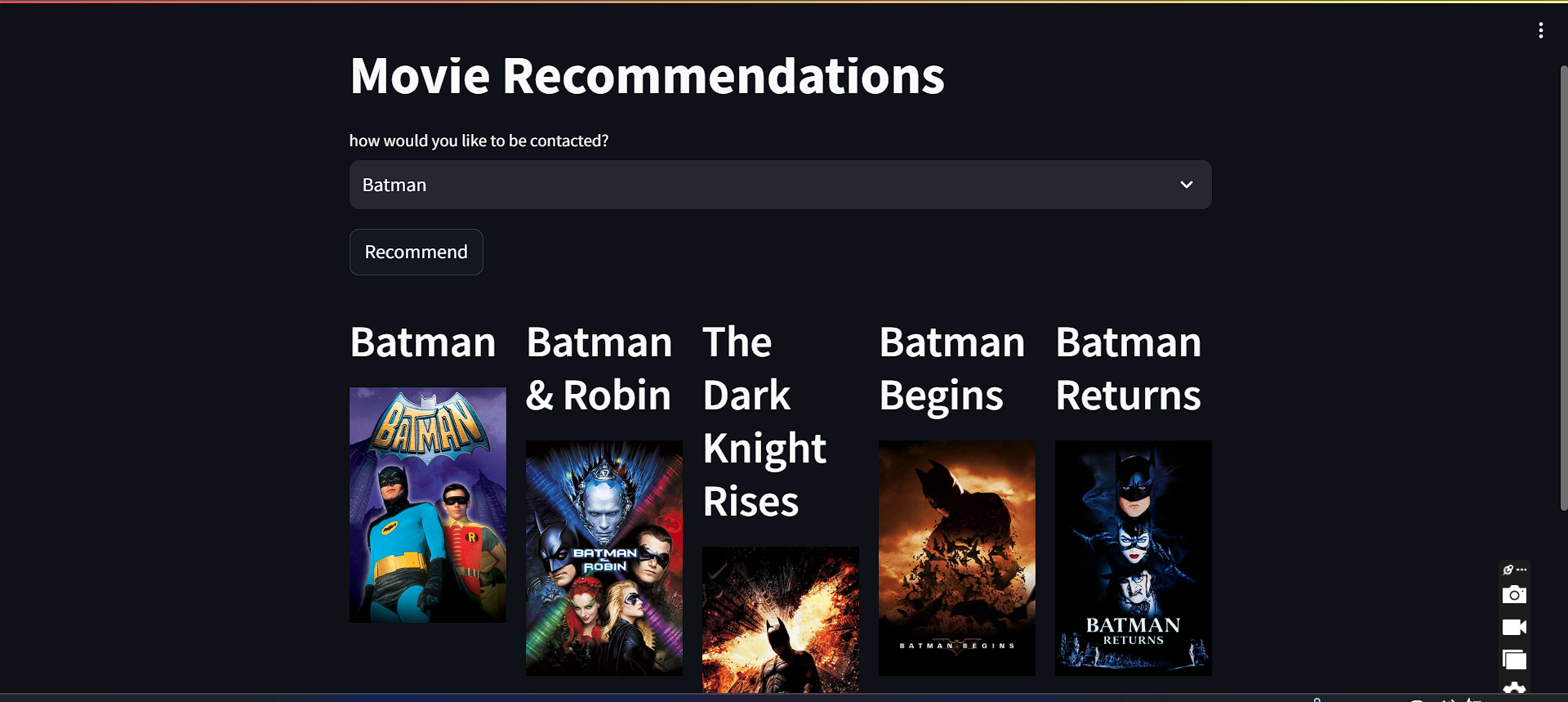 Movie Recommendation Engine